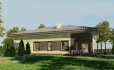 Проект 1 этажного дома из блоков с террасой NM17