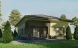 Проект 1 этажного дома из блоков с террасой NM17