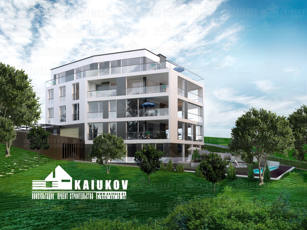 Проект многоэтажного дома , минимализм BB19