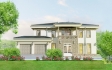 Проект 2 этажного дома из блока с терассой TD